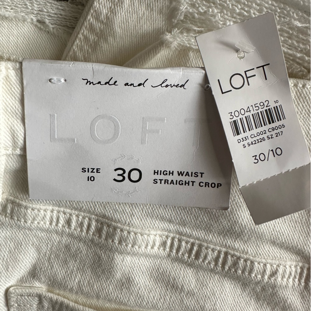 Loft jeans, never worn. Size 10, waist 30